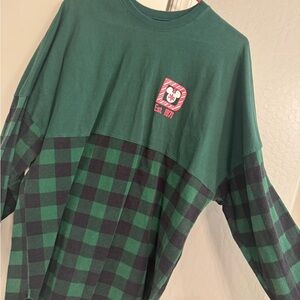 Green Buffalo Plaid Disneyworld 2020 Christmas spirit jersey. Large